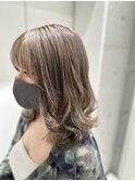 レイヤーカットナチュラルハイトーンデザインカラー[日野駅]