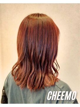 チーモ ハッピー ヘア メイク(CheeMo happy hair make) オレンジレッド×ナチュラルカール