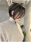 ハイライト 大人ボブ  レイヤーボブ アッシュベージュ ショート