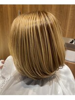 ラメールアヴェダ イオンモール秋田店(Lamelu AVEDA)&nbsp;白髪ぼかしナチュラルハイライト+アヴェダカラー　ボブスタイル