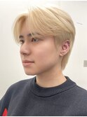メンズミルクティーベージュコンマヘアアッシュグレージュカラー