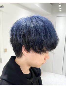 メンズペレ 渋谷(MEN'S PELE) スペインカール/スパイキーショート/ブルーブラック/渋谷