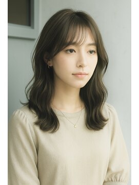 ヘアーディープ(hair deep) 【オリーブベージュ×セミロング】