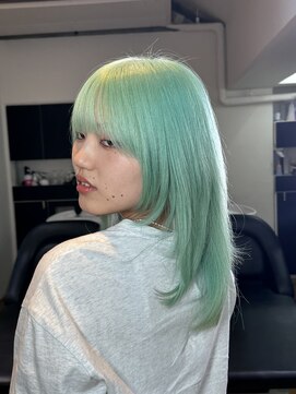 プロス(Pros) ミントカラー　レイヤーカット