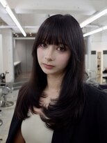 ヒュー 広島(HEW)&nbsp;オフブラック落とせる黒染め暗染めグレージュミディアムレイヤー