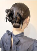 【Lilly渋谷】#ヘアセット#ヘアアレンジ#編み込み#シニヨン