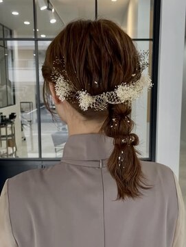 グルス(GruS) #お呼ばれヘアアレンジ #透明感カラー