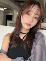 ロエム(Loem)&nbsp;レイヤーカットグレージュブラウン顔周り20代30代