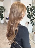 艶髪ミルクティーベージュヘルシー韓国ヘア