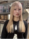 【rico style】ブロンド/ホワイトミルクティー/ステップカット