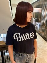 アクシス 栄店(`AXIS)&nbsp;馬渕ワンホンレイヤー/ミルクティーブロンド/ダークブルー/栄