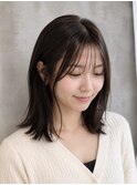 逗子葉山ミディアムレイヤーシースルーバングサイドバングM108