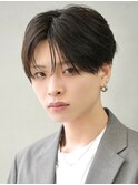シースルーコンマバングショート微分け毛流れセンターパート