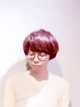 オウチ(ouchi) ベリーなピンクのマッシュなショート