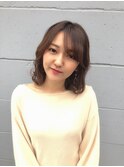 20代30代40代ラウンドCカーブカット×ひし形レイヤーボブ