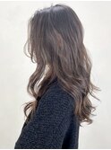 グレージュロング_厚めバングローライトスリークボブ_ba281313