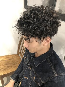 ニット 銀座(knit) メンズ×エッジパーマ【knit 銀座 荒柄ノエル】