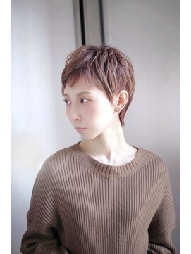 ミューク ハッピーヘアライフ 寺田町北口店(mieuxque happyhairlife) ピンクベージュショート【mieuxque】寺田町/阿倍野/天王寺
