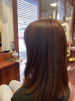 ヘアメイク ポコ ア ポコ(Hair make poco apoco)&nbsp;セミディワンレングス［生駒市美容室］［40代50代60代］