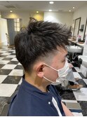 アップバングベリーショート