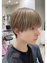 韓国styleミルクティーアッシュベージュナチュラルマッシュ