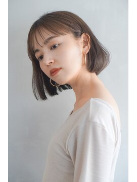 ガーデン ジングウマエ(GARDEN jingumae) 葛西　ボブ/切りっぱなし/ショコラブラウン/ワイドバング/前髪