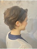 レトロ風ショートヘアアレンジ