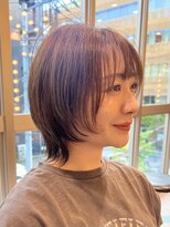 ロンド パルティール 大宮(Lond partir)&nbsp;カールセミディシアカラー姫カットダークアッシュショート