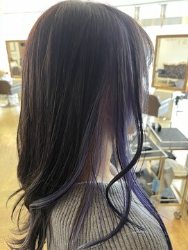 コワファースト 大分(COIFF1RST) グレージュカラーにインナーバイオレット