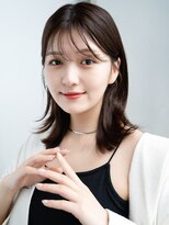 エインアンリー 表参道(AIN.ANLY.) ◯シンプルストレート外はねミディアムパーマフェイスレイヤー