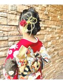 二十歳の集い　前撮りシニヨンヘア
