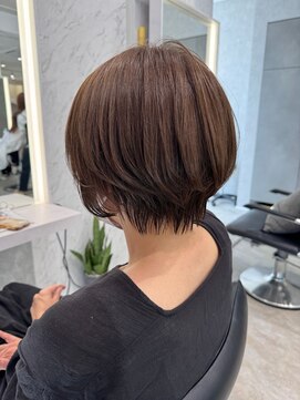 ビームズヘア 藤が丘店(Bee Ms HAIR) 小顔見せショートベージュカラーブリーチしない透明感カラー