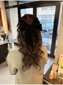 ふわふわハーフアップ