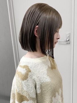 パークレーン アイス イヴェン(park lane ICI yeven) タッセルボブ名古屋ボブ栄ボブ栄カラーくすみベージュrena