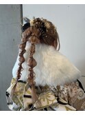 【成人式アレンジ　ツインぽこぽこ】