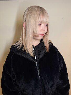 ノラジャーニー(NORA Journey) 【諒】ケアブリーチホワイトブランドヘアハイトーン姫カット前髪