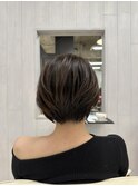 アシメショートボブ、前下がりボブ、ショートボブ