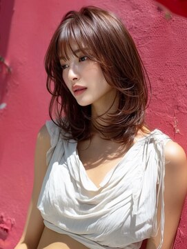 アルトリスト(Altruist Aging×HAIR&SPA) ★ダークアッシュ大人ガーリーボブ着物ミディアムレイヤーカット