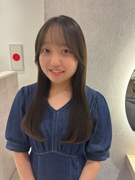 ジーナ 福岡天神(Zina) ナチュラルワンカールロング×グレージュ(Zina福岡天神)