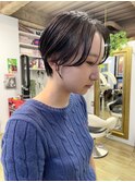NUDE20代 30代ハンサムショート フェザーショート黒髪ショート