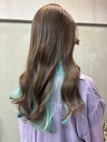 ファビ 渋谷(Fab)&nbsp;くびれヘア/暗めカラー/アプリコットオレンジ/縮毛矯正