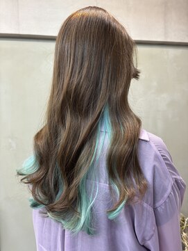 ファビ 渋谷(Fab) くびれヘア/暗めカラー/アプリコットオレンジ/縮毛矯正