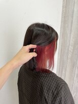 シエル 立川店(CIEL)&nbsp;インナーカラー×レッド【CIEL×maki】