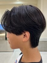 ニコ トウキョウ ヨコハマ(nico) メンズセンターパートウルフセンターパートニュアンスパーマ襟足