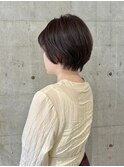 大人ショート×ピンクブラウン
