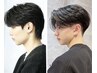【自然な毛流れ】メンズカット+曲がる縮毛矯正+内部補修TR ¥19800