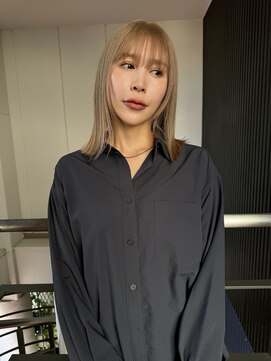 エイチ(H) タッセルボブ/ハイトーン/ミルクティーベージュ/似合わせカット