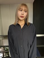 エイチ(H) タッセルボブ/ハイトーン/ミルクティーベージュ/似合わせカット