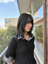 エムサロン 元総社(emusalon) 【Yuuka】オリーブベージュ×ナチュラルレイヤー
