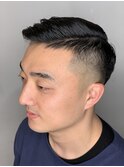 メンズバーバー理容室フェードサイドパートショート